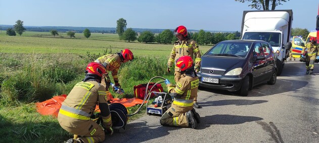 Poważny wypadek drogowy w okolicach Płoskini