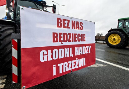 Protest rolników w Elblągu. \"Sprowadzanie towarów z Ukrainy nas rujnuje\"