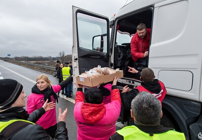 Protest rolników w Elblągu. \"Sprowadzanie towarów z Ukrainy nas rujnuje\"