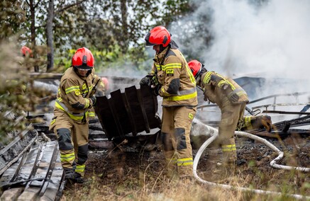 Pożar pustostanu przy ul. Warszawskiej