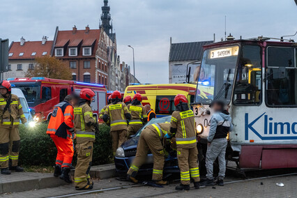 Zderzył się z tramwajem