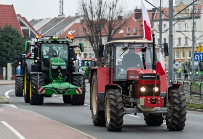 Rolnicy protestowali w Elblągu. „Żywność spoza UE jest nafaszerowana pestycydami”