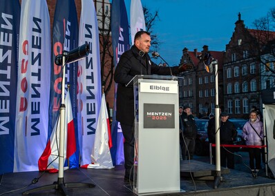 Sławomir Mentzen w Elblągu: Odrzucę pakt migracyjny i uszczelnię granice