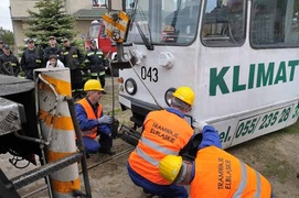 Zderzyły się dwa tramwaje. To tylko ćwiczenia