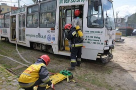 Zderzyły się dwa tramwaje. To tylko ćwiczenia