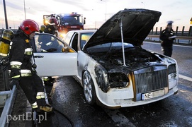 Na obwodnicy płonął \"rolls-royce\"