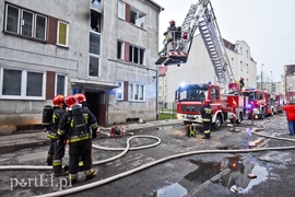 Pożar w budynku na Dolnej