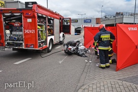 Wypadek motocyklisty na ul. Teatralnej