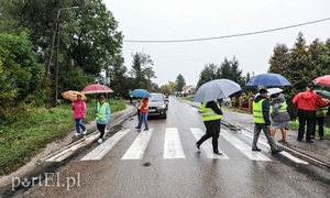 Deszczowy protest w Gronowie Górnym