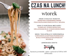 Nowość! Na lunch tylko do Zmysłów!