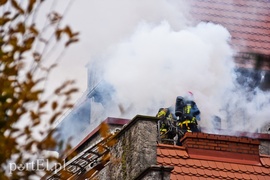 Pożar sadzy w kominie przy ul. Pionierskiej