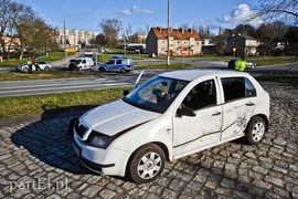 Wypadek na skrzyżowaniu ul. Mazurskiej z al. Odrodzenia