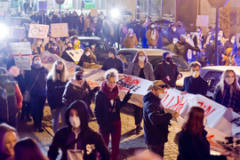 Kolejny protest w Elblągu, tym razem z udziałem Marty Lempart